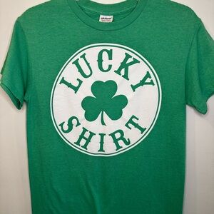 Gildan Green Lucky Tee with Shamrock